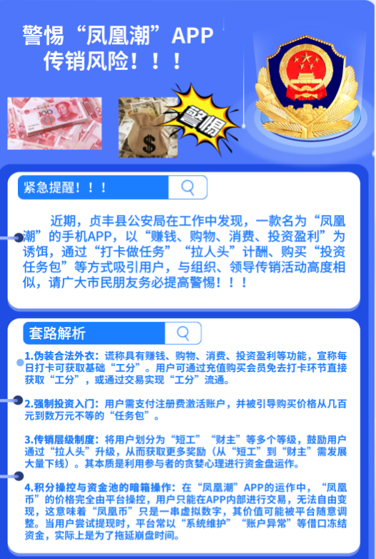 <b>多地公安预警：“凤凰潮（国海数商）”App传销</b>