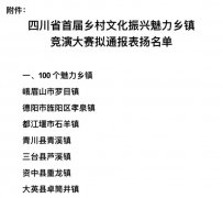 盐边1乡镇2人入围四川首批100个魅力乡镇和100个乡土文化能人名单
